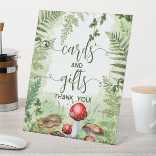 Wald Pilze Pilze Ferns Skriptkarten Geschenke Sockelschild