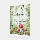 Wald Pilze Pilze Script Willkommenszeichen Acrylschild (Winkel)