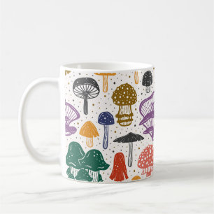 Wald Pilze Vintage Textur Kaffeetasse