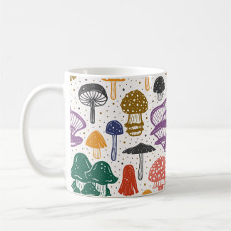 Wald Pilze Vintage Textur Kaffeetasse