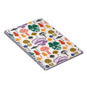 Wald Pilze Vintage Textur Notizblock (Rechte Seite)