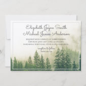 Wald Pine Trees Mountains Hochzeiten Einladungen (Vorderseite)