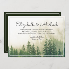 Wald Pine Trees Mountains Hochzeiten Einladungen