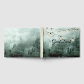 Wald, Pinienbäume, Strandlicht Grüne Hochzeit Gästebuch (Voll)