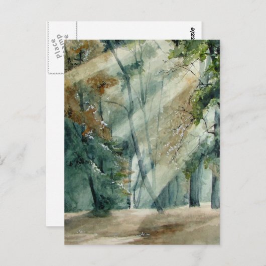 wald postkarte (Vorne/Hinten)