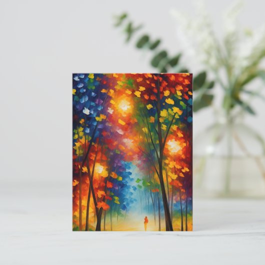 Wald Postkarte (Stehend Vorderseite)