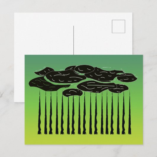 Wald Postkarte (Vorne/Hinten)