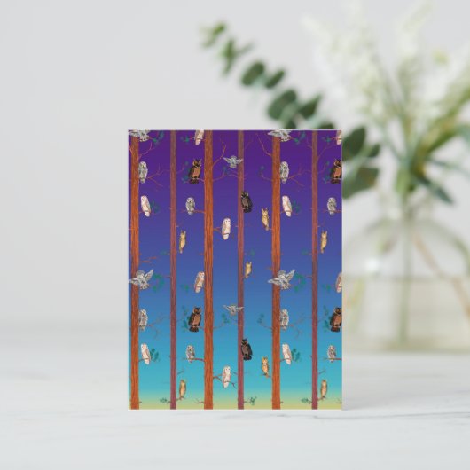 Wald Postkarte (Stehend Vorderseite)