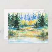 Wald Postkarte (Vorne/Hinten)