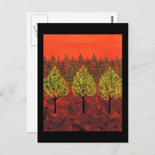 wald postkarte (Vorne/Hinten)