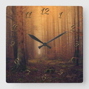 Wald Quadratische Wanduhr