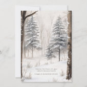 Wald-Rentier-Winterurlaub Feiertagskarte (Rückseite)