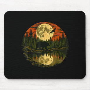 Wald Retro Natur Wildtiere Outdoor Mousepad