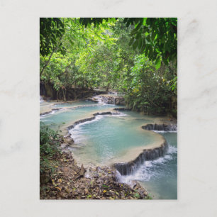 Wald River Lagoon, Khoung Si Falls, Laos Postkarte