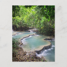 Wald River Lagoon, Khoung Si Falls, Laos Postkarte