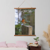Wald Robin Wood Topped Wall Tapestory Wandteppich Mit Holzrahmen (Schlafzimmer)