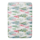 Wald, Roter grüner Pinienwald Urlaub Badematte (Vorderseite Vertikal)