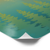 Wald Ruhige Berglandschaft Poster (Ecke)