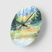 Wald Runde Wanduhr (Winkel)