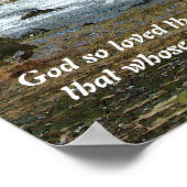 Wald & Rushing River John 3:16 Print Poster (Ecke)