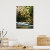 Wald & Rushing River John 3:16 Print Poster (Küche)