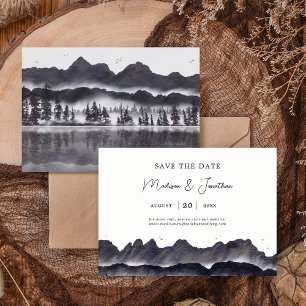 Wald Rustikal Waldig Berglandschaft Hochzeit Save The Date