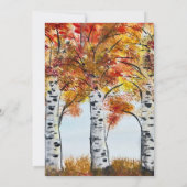 Wald Rustikale Herbstverfallswoche Einladung (Rückseite)