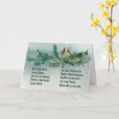 Wald Rustikale Kiefernwälder Editierbare Tischnumm Karte (Gelbe Blume)