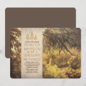 Wald Rustikale Probe Abendessen Einladung (Vorne/Hinten)