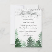 Wald, Saitenlicht, Hochzeitempfang Einladung (Vorderseite)