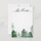 Wald, Saitenlicht, Hochzeitempfang Einladung (Rückseite)