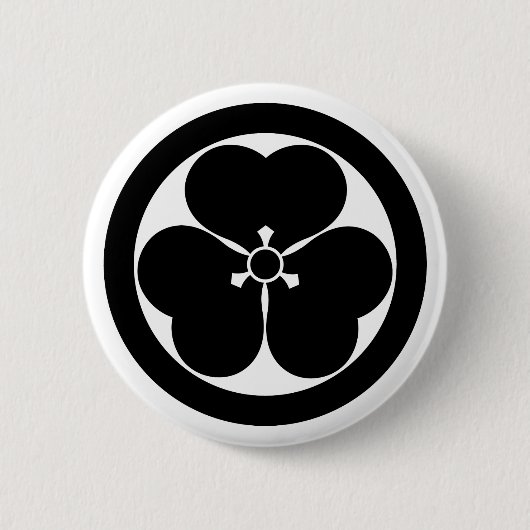 Wald-Sauerklee im Kreis Button (Vorderseite)