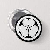 Wald-Sauerklee im Kreis Button (Vorne & Hinten)