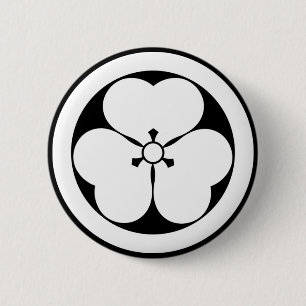 Wald-Sauerklee in einem Kreis Button