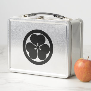 Wald-Sauerklee in einem Kreis Metall Brotdose