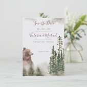 Wald Save the Date Einladung (Stehend Vorderseite)