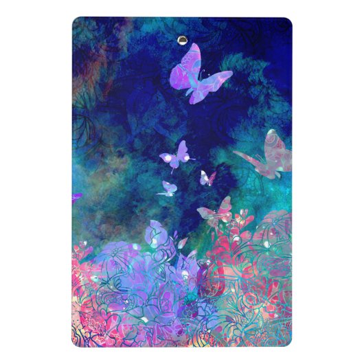 Wald_Schmetterlinge Mini Klemmbrett (Rückseite)