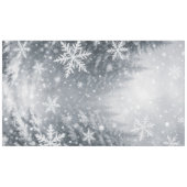 Wald-Schneeflocken-Tischdecke — Winteratmosphäre Tischdecke (Vorderseite (Horizontal))