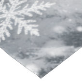Wald-Schneeflocken-Tischdecke — Winteratmosphäre Tischdecke (Schrägansicht)