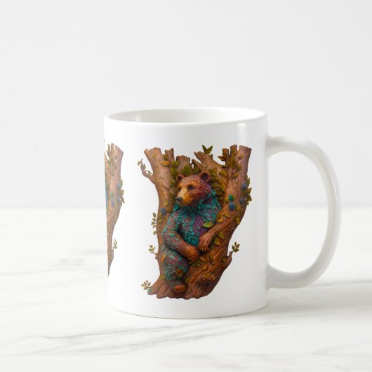 Wald-Schnitzerei-Kaffeetasse Kaffeetasse (Rechts)