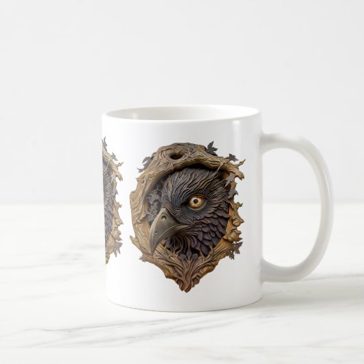 Wald-Schnitzerei-Kaffeetasse Kaffeetasse (Rechts)
