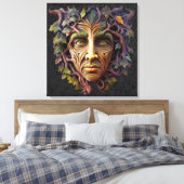 Wald-Schnitzerei-Leinwandkunst Leinwanddruck (Insitu (Schlafzimmer))