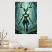 Wald-Schutzgeist-Fantasy-Art-Poster Poster (Küche)