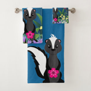 Wald-Skunk Badhandtuch Set