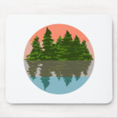 Wald Sunset Nature Pine Trees Mousepad (Vorne)