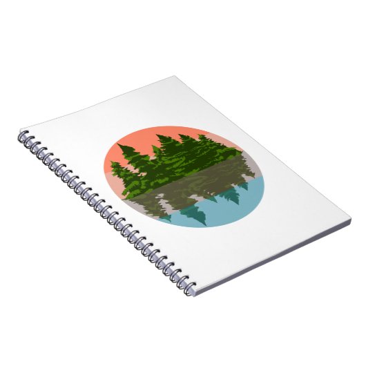 Wald Sunset Nature Pine Trees Notizblock (Rechte Seite)