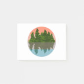 Wald Sunset Nature Pine Trees Post-it Klebezettel (Vorderseite)