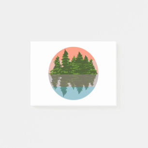 Wald Sunset Nature Pine Trees Post-it Klebezettel
