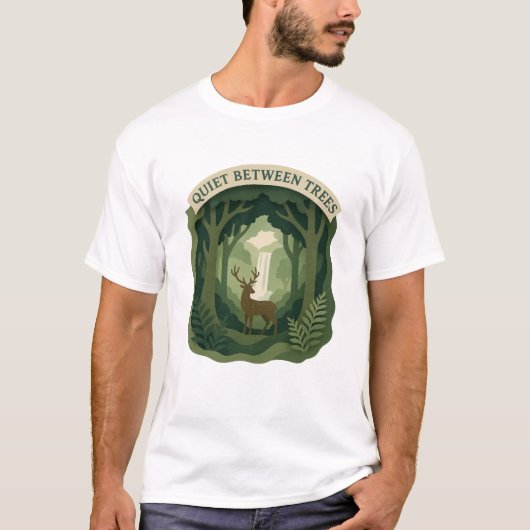 Wald-T-Shirt mit Bäumen und Torbogen T-Shirt (Vorderseite)