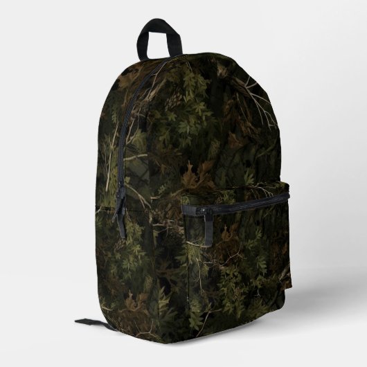 Wald-Tarnmuster Bedruckter Rucksack (Rückseitige Ecke links)